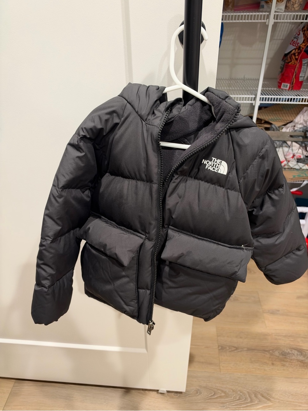 The North Face Kids Black Hooded Puffer Coat